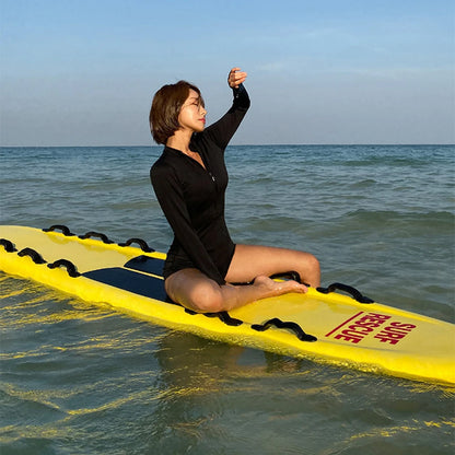 Long Sleeve Surf Suit Rash Guard Front Zipper One Piece High Neck Sun Protection Swimsuit