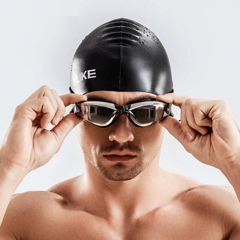 Men Swimming Shorts  Swim Equipment Goggles Cap Case Swim Trunks