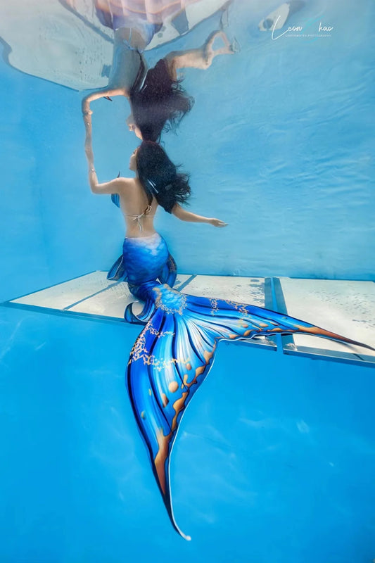 Simulated Professional Mermaid Fish Tail Swimwear Adult's large-sized aquarium performance suit Diving suit