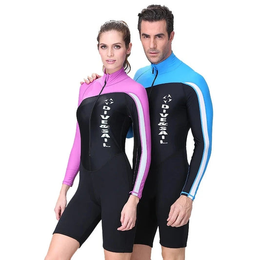 Quick Dry Long Sleeve Sunscreen Surf Suit One Piece Swimming Surf Suit UPF 50+