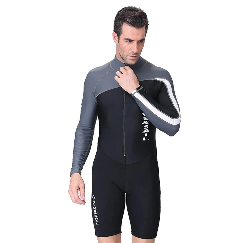 Quick Dry Long Sleeve Sunscreen Surf Suit One Piece Swimming Surf Suit UPF 50+